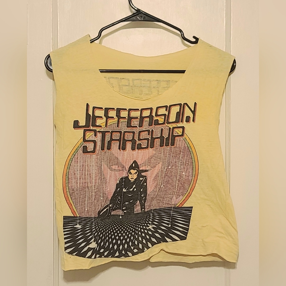 Vintage 80s Jefferson Starship Modern Times Tour T-Shirt SM. Single Stitch 1981